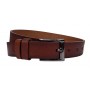 Curea barbati, eleganta, pentru costum, din piele naturala, Maro, 3cm - CK83M